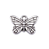 WYSIWYG 10pcs Charms 16x11mm Double-sided Butterfly Charms For Jewelry Making DIY Jewelry Findings Alloy Charms Pendant