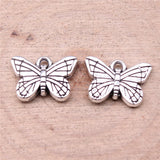 WYSIWYG 10pcs Charms 16x11mm Double-sided Butterfly Charms For Jewelry Making DIY Jewelry Findings Alloy Charms Pendant