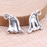 WYSIWYG 10pcs Charms 16x13mm Ghost Charms For Jewelry Making Antique Silver Color DIY Jewelry Findings Pendant