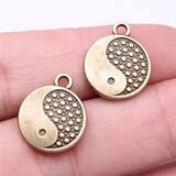 10pcs Charms 18x15mm Tai Chi Pendants For DIY Jewelry Making Jewelry Findings Antique Bronze Color Alloy Charms Pendant h1158