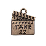 WYSIWYG 10pcs Charms 18x16mm Filming Scene Pendants For DIY Jewelry Making Jewelry Findings Antique Bronze Color Alloy Charms