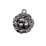 WYSIWYG 10pcs Charms 19x15mm Bird's Nest Bird Egg Charms For Jewelry Making DIY Jewelry Findings Alloy Charms Pendant