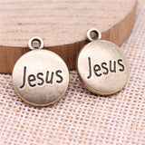 WYSIWYG 10pcs Charms 19x15mm Jesus Pendants For DIY Jewelry Making Jewelry Findings Antique Bronze Color Alloy Charms Pendant