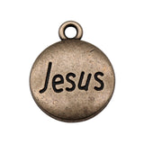WYSIWYG 10pcs Charms 19x15mm Jesus Pendants For DIY Jewelry Making Jewelry Findings Antique Bronze Color Alloy Charms Pendant