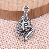 WYSIWYG 10pcs Charms 22x10mm Conch Charms For Jewelry Making DIY Jewelry Findings Antique Silver Color Alloy Charms Pendant