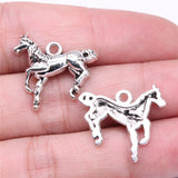 WYSIWYG 10pcs Charms 23x20mm Horse Charms Pendant Antique Silver Color For Jewelry Making DIY Jewelry Findings