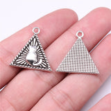 WYSIWYG 10pcs Charms 23x23mm Cat Triangle Charms For Jewelry Making DIY Jewelry Findings Charms Pendant