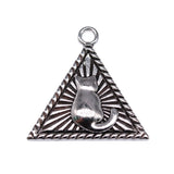 WYSIWYG 10pcs Charms 23x23mm Cat Triangle Charms For Jewelry Making DIY Jewelry Findings Charms Pendant