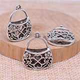 WYSIWYG 10pcs Charms 24x19mm Clover Bag Charms For Jewelry Making EF3672