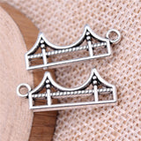 WYSIWYG 10pcs Charms 25x10mm Suspension Bridge Charms Pendant Antique Silver Color For Jewelry Making DIY Jewelry Findings