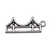 WYSIWYG 10pcs Charms 25x10mm Suspension Bridge Charms Pendant Antique Silver Color For Jewelry Making DIY Jewelry Findings