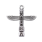 WYSIWYG 10pcs Charms 27x25mm Mayan Totem Stone Column Charms For Jewelry Making DIY Jewelry Findings Alloy Charms Pendant