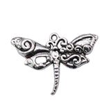 WYSIWYG 10pcs Charms 28x20mm Dragonfly Charms For Jewelry Making DIY Jewelry Findings Antique Silver Color Alloy Charms Pendant