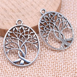 WYSIWYG 10pcs Charms 31x24mm Tree Of Life Charms For Jewelry Making DIY Jewelry Findings Antique Silver Color Alloy Pendant