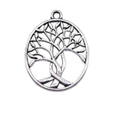 WYSIWYG 10pcs Charms 31x24mm Tree Of Life Charms For Jewelry Making DIY Jewelry Findings Antique Silver Color Alloy Pendant