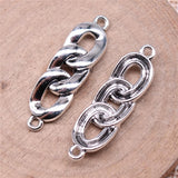 WYSIWYG 10pcs Charms 34x10mm Chain Link Charms For Jewelry Making DIY Jewelry Findings Antique Silver Color Alloy Charms Pendant