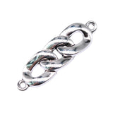 WYSIWYG 10pcs Charms 34x10mm Chain Link Charms For Jewelry Making DIY Jewelry Findings Antique Silver Color Alloy Charms Pendant