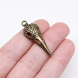 WYSIWYG 10pcs Charms 35x13mm Skull Beak Skeleton Bird Charms For Jewelry Making DIY Jewelry Findings Alloy Charms Pendant
