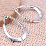 WYSIWYG 10pcs Charms 35x21mm Drop Earrings Connector Charms For Earring Making DIY Jewelry Findings Antique Silver Color Charms