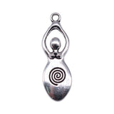 WYSIWYG 10pcs Charms 39x13mm Fertility Goddess Mother Charms For Jewelry Making Jewelry Findings Antique Silver Color Pendant EF3713
