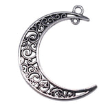 WYSIWYG 10pcs Charms 41x35mm Crescent Moon Connector Charms For Jewelry Making DIY Jewelry Findings Alloy Charms Pendant EF2745