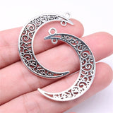 WYSIWYG 10pcs Charms 41x35mm Crescent Moon Connector Charms For Jewelry Making DIY Jewelry Findings Alloy Charms Pendant EF2745