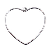 10pcs Charms 49x47mm Big Hollow Heart Charms For Jewelry Making DIY Jewelry Findings Antique Silver Color Alloy Pendant ef4459