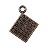WYSIWYG 10pcs Charms Bingo! Minesweeper 15x17mm Antique Silver Color Pendant Bingo! For Jewelry Making Jewelry Findings