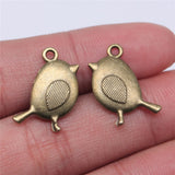WYSIWYG 10pcs Charms Bird 20x13mm Tibetan Bronze Silver Color Pendants Jewelry Making DIY Handmade Craft For Bracelet Necklace
