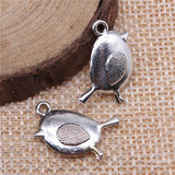 WYSIWYG 10pcs Charms Bird 20x13mm Tibetan Bronze Silver Color Pendants Jewelry Making DIY Handmade Craft For Bracelet Necklace