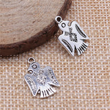 WYSIWYG 10pcs Charms Bird Antique Silver Color Alloy Diy Jewelry Making Accessories 12x19mm