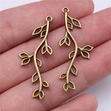 WYSIWYG 10pcs Charms Branch 17x43mm 3 Colors Antique Silver Color Antique Gold Color Alloy DIY Jewelry Making Accessories