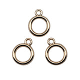 WYSIWYG 10pcs Charms Circle High Quality KC Gold Color 10x13mm Metal Alloy Jewelry DIY Accessories For Earring Making