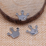 WYSIWYG 10pcs Charms Crown With Crystal 15x14mm Pendant Crown With Crystal Charms For Jewelry Making Jewelry Findings