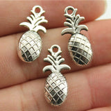 WYSIWYG 10pcs Charms Double Sided Pineapple 23x10mm Antique Making Pendant Vintage Tibetan DIY Handmade Jewelry