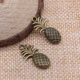 WYSIWYG 10pcs Charms Double Sided Pineapple 23x10mm Antique Making Pendant Vintage Tibetan DIY Handmade Jewelry