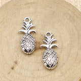 WYSIWYG 10pcs Charms Double Sided Pineapple 23x10mm Antique Making Pendant Vintage Tibetan DIY Handmade Jewelry