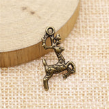 WYSIWYG 10pcs Charms Elk Antique Silver Color 14x20mm Metal Alloy Charms Jewelry Diy Accessories