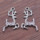 WYSIWYG 10pcs Charms Elk Antique Silver Color 14x20mm Metal Alloy Charms Jewelry Diy Accessories