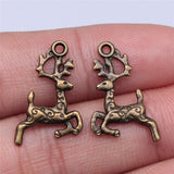WYSIWYG 10pcs Charms Elk Antique Silver Color 14x20mm Metal Alloy Charms Jewelry Diy Accessories