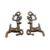 WYSIWYG 10pcs Charms Elk Antique Silver Color 14x20mm Metal Alloy Charms Jewelry Diy Accessories