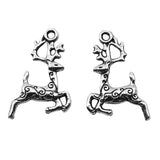 WYSIWYG 10pcs Charms Elk Antique Silver Color 14x20mm Metal Alloy Charms Jewelry Diy Accessories