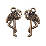 WYSIWYG 10pcs Charms Flamingo 24x10mm 2 Colors Single Stand Crane Pendants DIY Making Findings Handmade Jewelry EF3915