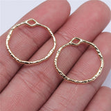 WYSIWYG 10pcs Charms Geometric High Quality KC Gold Color Alloy DIY Jewelry For Earring Making 22x21mm