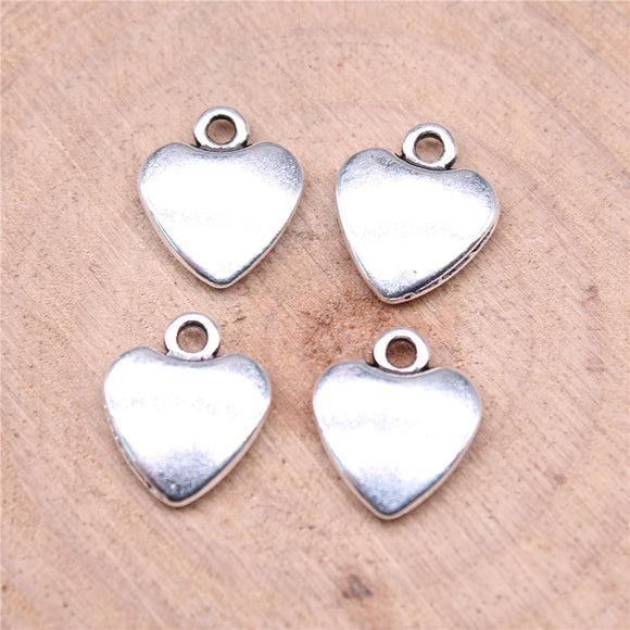 WYSIWYG 10pcs Charms Heart 11x10mm 3 Colors KC Gold Color Antique Silver Color Antique Bronze Color For Jewelry Making