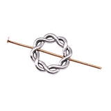 WYSIWYG 10pcs Charms Hemp Wreath Antique Bronze Antique Silver Color 14x14mm Metal Alloy Charms Jewelry Diy Accessories