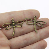 WYSIWYG 10pcs Charms Hollow Dragonfly 32x27mm Pendants Making DIY Handmade Tibetan Finding Jewelry EF3791
