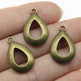 WYSIWYG 10pcs Charms Hollow Drop Shape Charms For Earring Making 3 Colors 23x15mm Metal Alloy Jewelry Accessories