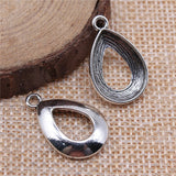 WYSIWYG 10pcs Charms Hollow Drop Shape Charms For Earring Making 3 Colors 23x15mm Metal Alloy Jewelry Accessories