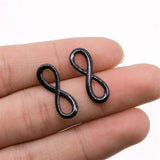 WYSIWYG 10pcs Charms Infinity 22x8mm Black Pendant Infinity Charms For Jewelry Making Jewelry Findings